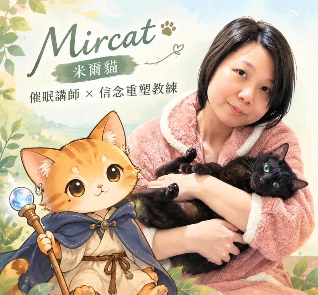 講師 Mir 米爾貓丨催眠講師 × 信念重塑教練(自2017年元旦全職身心靈工作至今)丨美國NGH認證專業催眠師、美國NGH認證催眠授證培訓講師、美國ABNLP神經語言學執行師、亞洲NGH催眠師協會第二屆監事丨薩提爾模式關係滋養引導者、紫微斗數命理諮詢師、資深塔羅占卜工作者